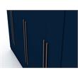 Manhattan Comfort Gramercy 3-Sectional Wood Wardrobe Armoire Closet in Blue