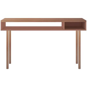 Windsor 47.24 Console Accent Table in Ceramic Pink and Nature