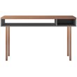 Windsor 47.24 Console Accent Table in Gray and Nature