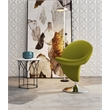 Manhattan Comfort Curl Contemporary Fabric Swivel Accent Chair in Green