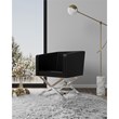 Manhattan Comfort HollyWood Faux Leather Accent Lounge Chair in Black