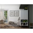 Manhattan Comfort Hampton 6-Shelf Wood Display Cabinet in White