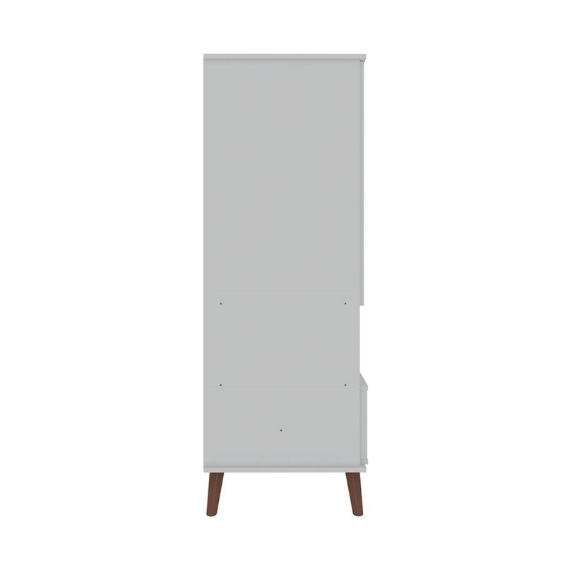 Manhattan Comfort Hampton 6-Shelf Wood Display Cabinet in White