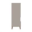 Manhattan Comfort Hampton 6-Shelf Wood Display Cabinet in Off White