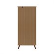 Manhattan Comfort Hampton 6-Shelf Wood Display Cabinet in Maple/Off White