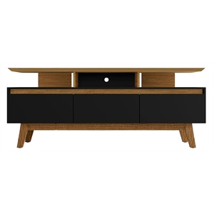 Manhattan Comfort Yonkers Wood TV Stand for TVs up to 65&quot in Black