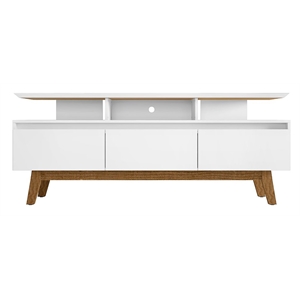 Manhattan Comfort Yonkers Wood TV Stand for TVs up to 65&quot in White
