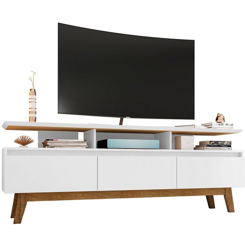 Manhattan Comfort Yonkers Wood TV Stand for TVs up to 65