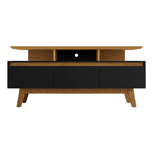 Manhattan Comfort Yonkers Wood TV Stand for TVs up to 60&quot in Black