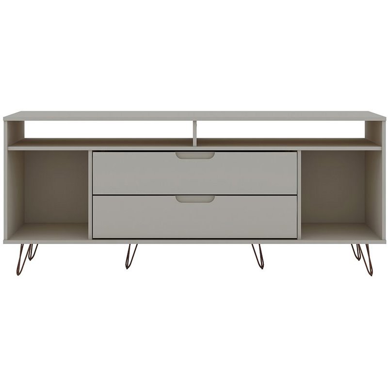 Manhattan Comfort Rockefeller Wood TV Stand for TVs up to 60