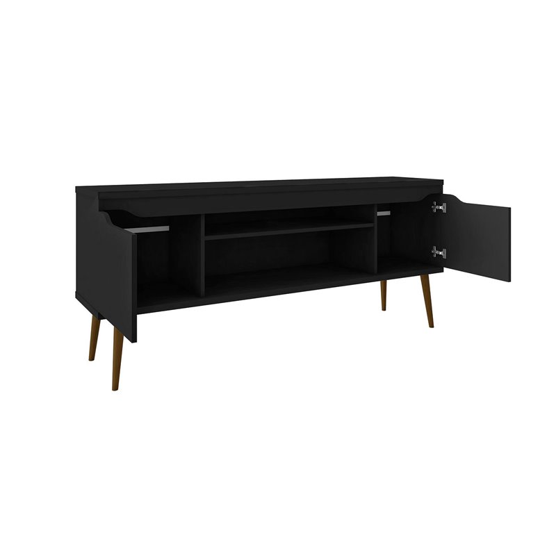 Manhattan Comfort Bradley 4 Shelves Wood TV Stand for TVs up to 60