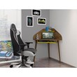 Bradley Wood Corner Desk in Rustic Brown & Yellow