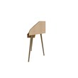 Bradley Wood Corner Desk in Rustic Brown & Yellow