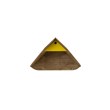 Bradley Wood Corner Desk in Rustic Brown & Yellow