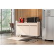 Manhattan Comfort Bradley 4 Shelves Wood Buffet Stand in Off White