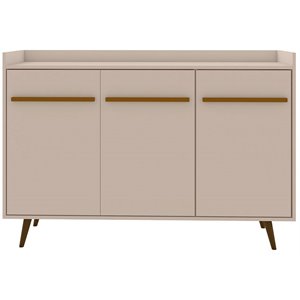 Manhattan Comfort Bradley 4 Shelves Wood Buffet Stand in Off White