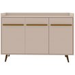Manhattan Comfort Bradley 4 Shelves Wood Buffet Stand in Off White