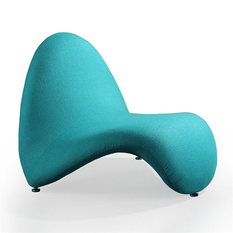 Manhattan Comfort MoMa Fabric Accent Chair in Teal Blue (Set of 2)
