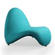 Manhattan Comfort MoMa Fabric Accent Chair in Teal Blue (Set of 2)