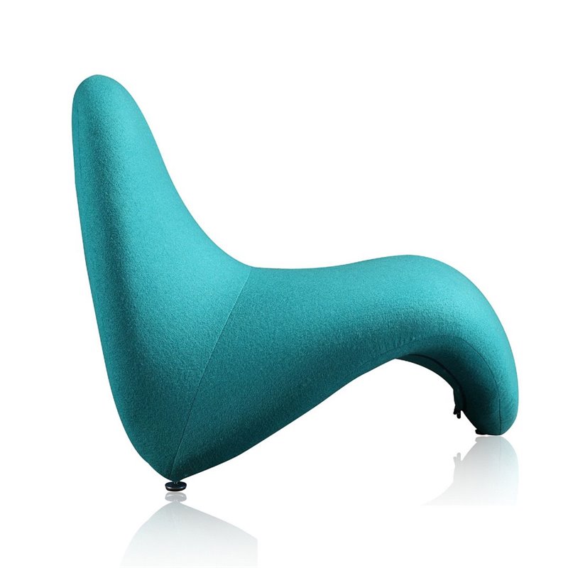 Manhattan Comfort MoMa Fabric Accent Chair in Teal Blue (Set of 2)