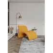 Manhattan Comfort Rosebud Fabric Accent Chair in Yellow (Set of 2)