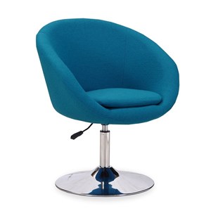 Manhattan Comfort Hopper Fabric Adjustable Height Accent Chair in Blue