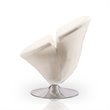 Manhattan Comfort Tulip Velvet Swivel Accent Chair in White (Set of 2)