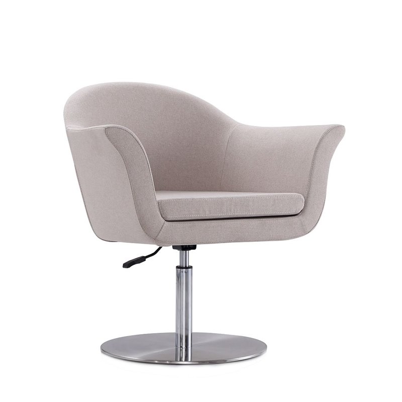 Manhattan Comfort Voyager Fabric Accent Chair in Barley Gray (Set of 2)