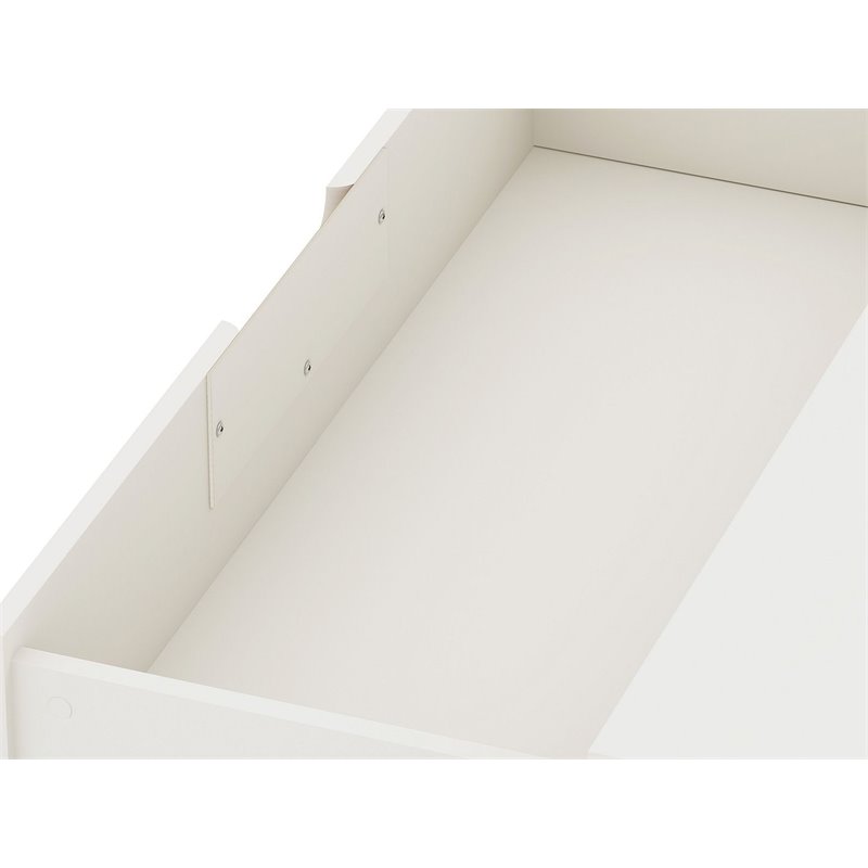 Manhattan Comfort Rockefeller 3-Drawer Wood Dresser in White (Set of 2)