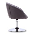 Manhattan Comfort Hopper Fabric Adjustable Height Accent Chair in Gray(2 Pc)