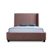 Manhattan Comfort Parlay Velvet Upholstered Full Size Bed Frame in Blush Pink