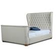 Manhattan Comfort Lola Fabric Upholstered Full Size Bed Frame in Ivory