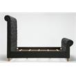 Manhattan Comfort Empire Fabric Upholstered Full Bed Frame in Charcoal