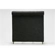 Manhattan Comfort Empire Fabric Upholstered Full Bed Frame in Charcoal