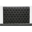 Manhattan Comfort Empire Fabric Upholstered Full Bed Frame in Charcoal