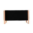 Manhattan Comfort Trillium Velvet Upholstery Loveseat in Black