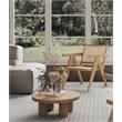 Manhattan Comfort Hamlet Solid Ash Wood Accent Chair in Natural