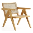 Manhattan Comfort Hamlet Solid Ash Wood Accent Chair in Natural