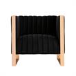Manhattan Comfort Trillium Velvet Accent Chair in Black/Gold (Set of 2)