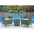Manhattan Comfort Imperia 3-Piece Rattan Patio Conversation Set in Gray/Cream
