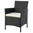 Manhattan Comfort Imperia 3-Piece Rattan Patio Conversation Set in Gray/Cream