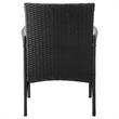 Manhattan Comfort Imperia 3-Piece Rattan Patio Conversation Set in Gray/Cream