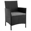 Manhattan Comfort Imperia 3-Piece Rattan Patio Conversation Set in Gray
