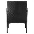 Manhattan Comfort Imperia 3-Piece Rattan Patio Conversation Set in Gray