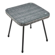 Manhattan Comfort Cannes 3-Piece Rattan Patio Conversation Set in Gray