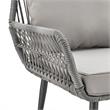 Manhattan Comfort Cannes 3-Piece Rattan Patio Conversation Set in Gray
