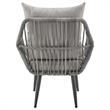Manhattan Comfort Cannes 3-Piece Rattan Patio Conversation Set in Gray