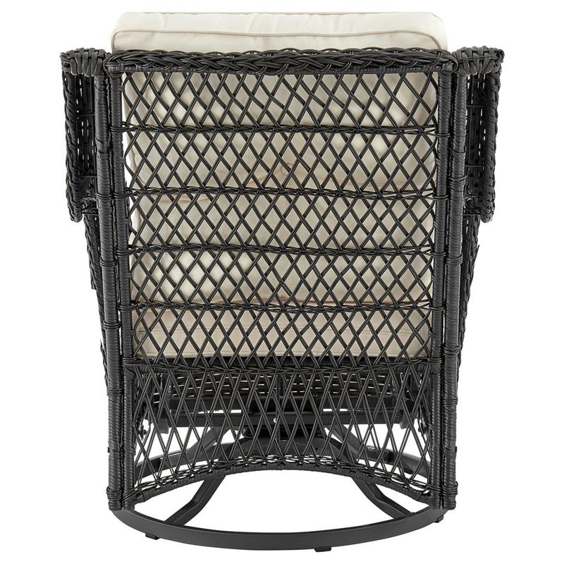 Manhattan Comfort Fruttuo 3-Piece Rattan Patio Conversation Set in Gray/Cream