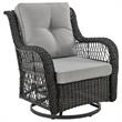 Manhattan Comfort Fruttuo 3-Piece Rattan Patio Conversation Set in Gray
