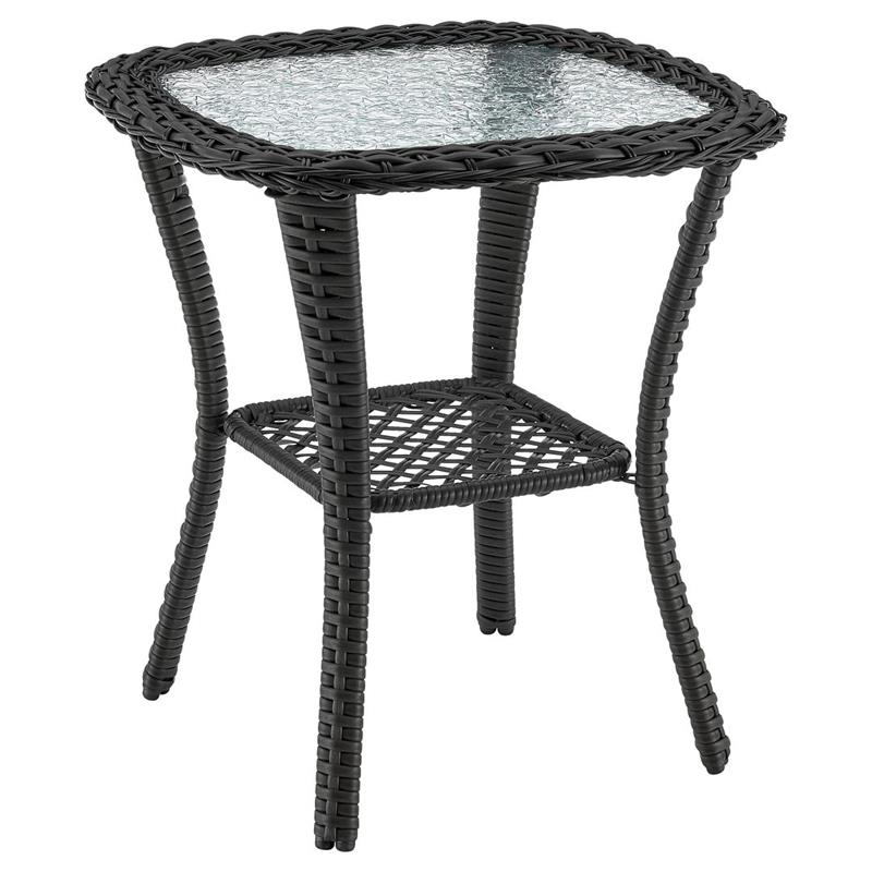 Manhattan Comfort Fruttuo 3-Piece Rattan Patio Conversation Set in Gray